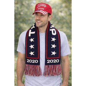 Trump 2020 Campaign Hat & Knit Scarf Set Political Election Collectible